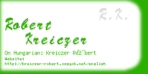 robert kreiczer business card